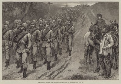 La revisión de Brighton, el Cuerpo de Artistas marchando hacia Brighton de Frank Dadd